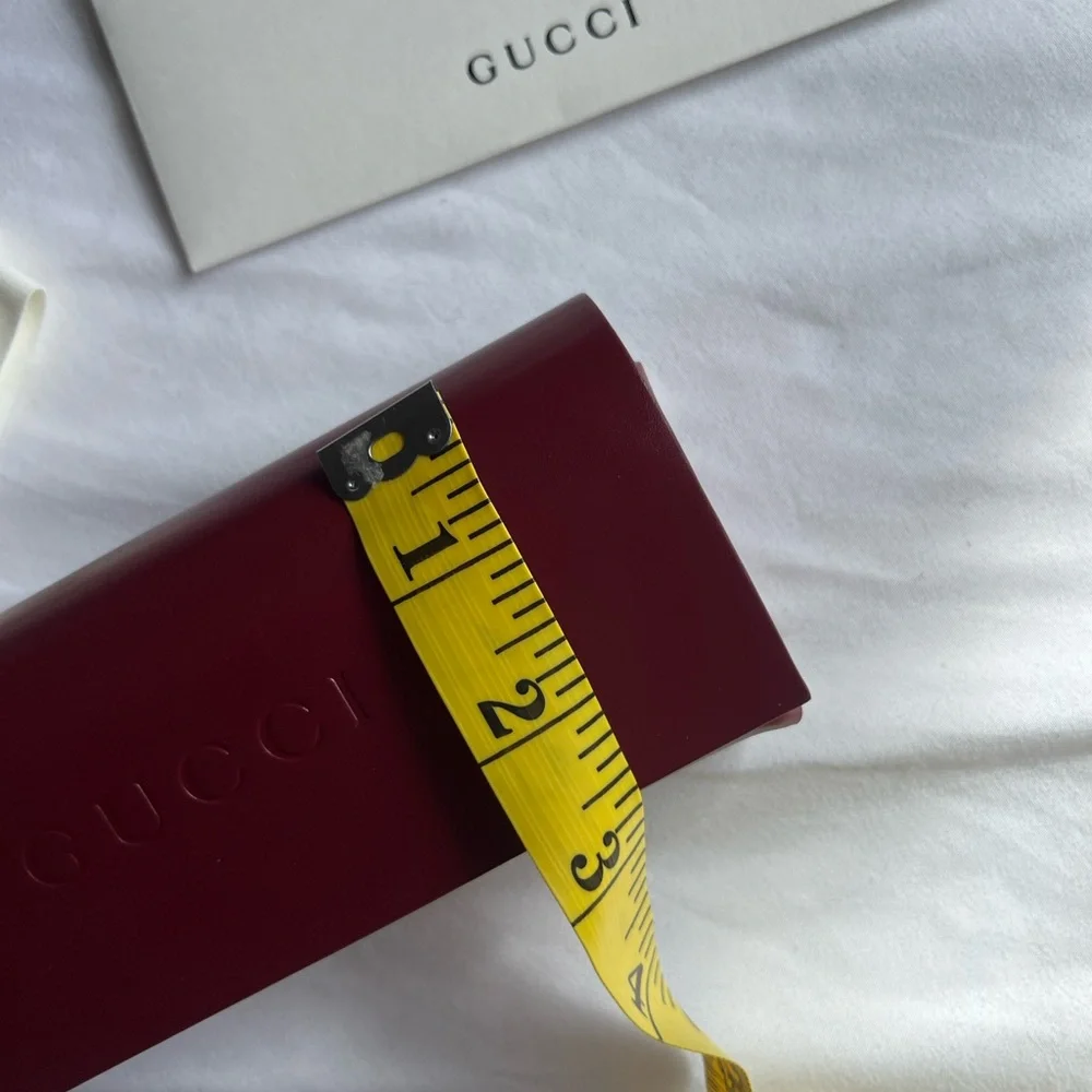 Brand New AUTH 2025 Gucci Leather Sunglasses Glasses Case Burgundy Wine Ancora